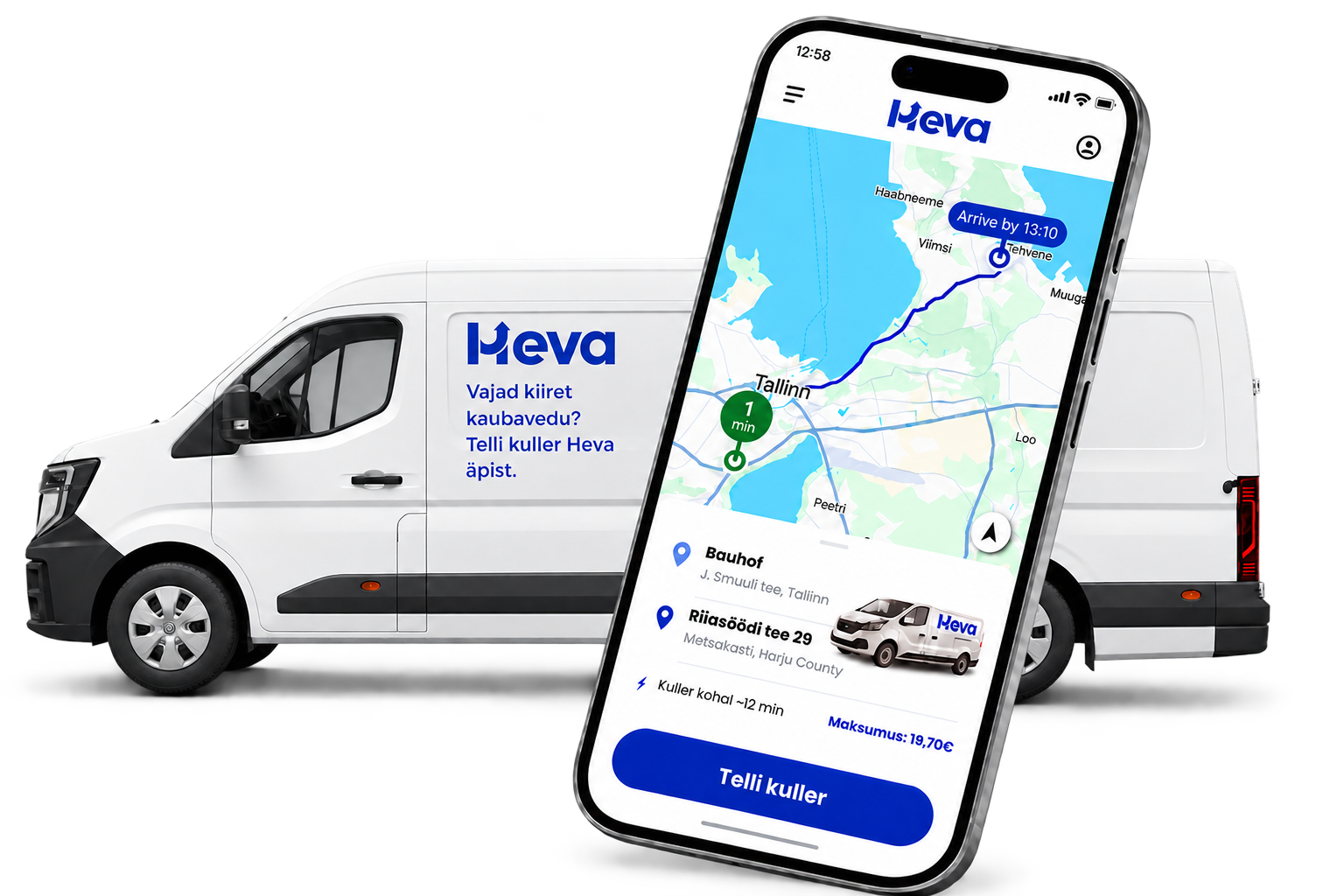Heva app and HEVA van
